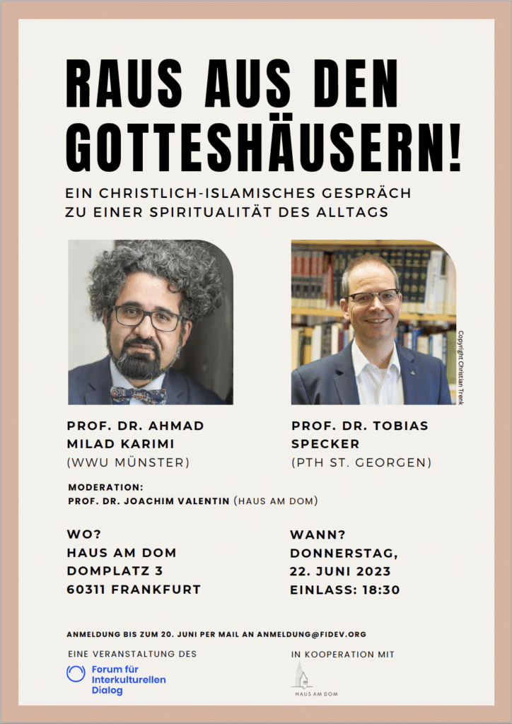 Raus aus den Gotteshäusern mit Milad Karimi und Tobias Specker Raus aus den Gotteshäusern mit Milad Karimi und Tobias Specker